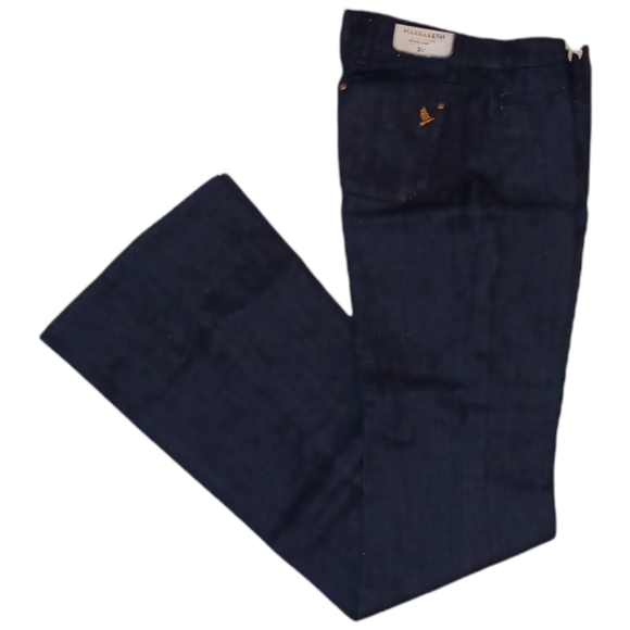 Anthropologie MIH Marrakesh Hi Rise Flare Leg Jeans Indigo Size 27 - Picture 6 of 9